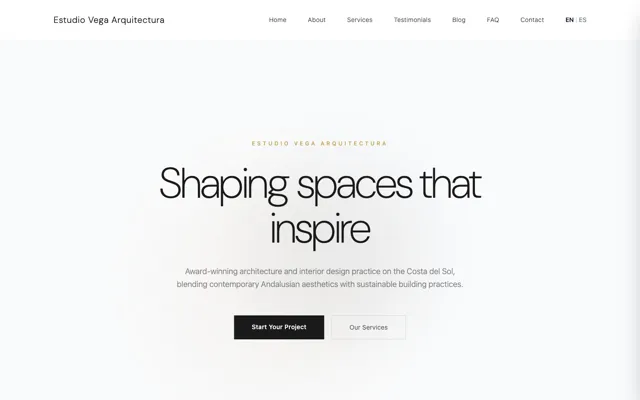Screenshot of Estudio Vega Arquitectura